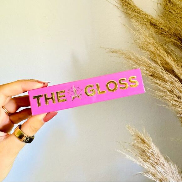 NEW JEFFREE STAR The Gloss Lip Color Shockwave Pink Bronze Light Tint Glitter - Picture 1 of 10